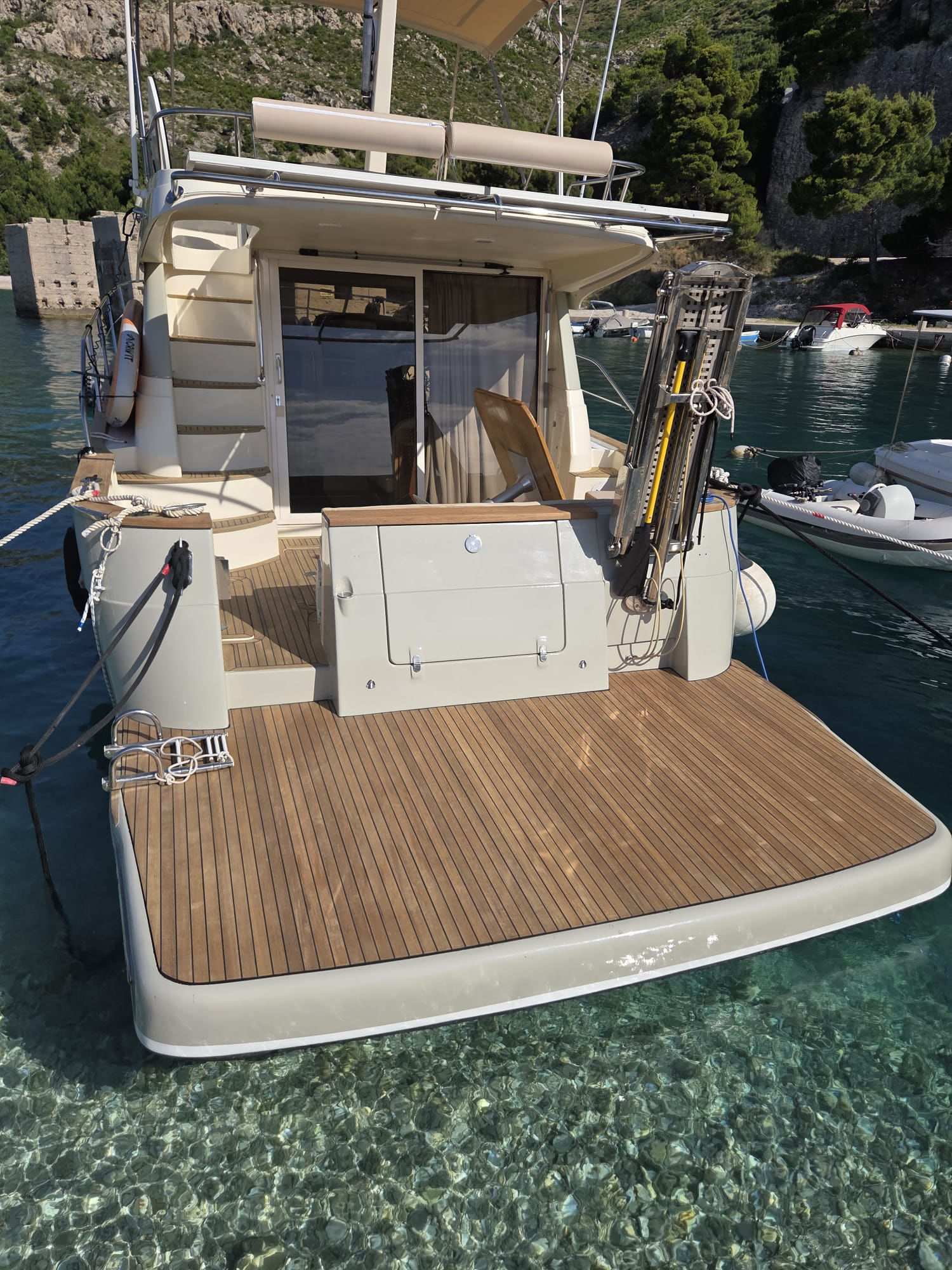 Providenca’s teak swim platform